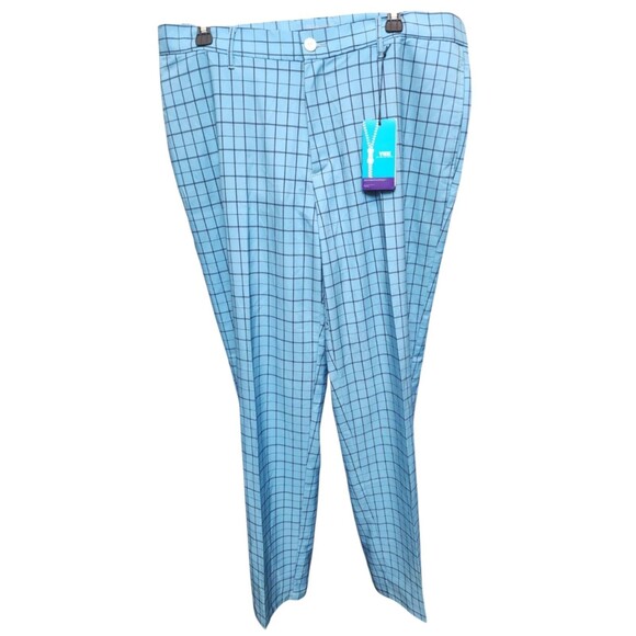 Le Smart Other - LE Smart NWT Golf Trousers Size 36 Mens Blue Plaid